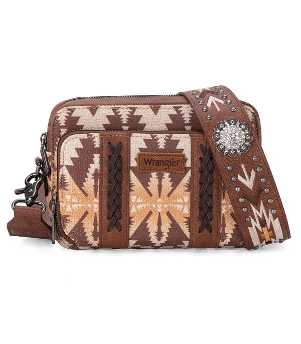 MONTANAWEST BAGS :: CROSSBODY BAGS :: Wholesale Wrangler Aztec Crossbody Bag