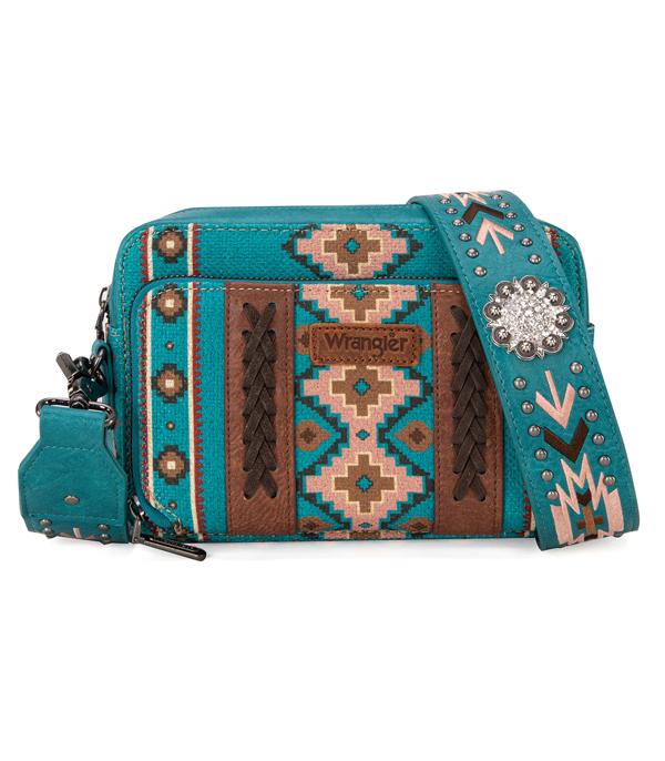 MONTANAWEST BAGS :: CROSSBODY BAGS :: Wholesale Wrangler Aztec Crossbody Bag