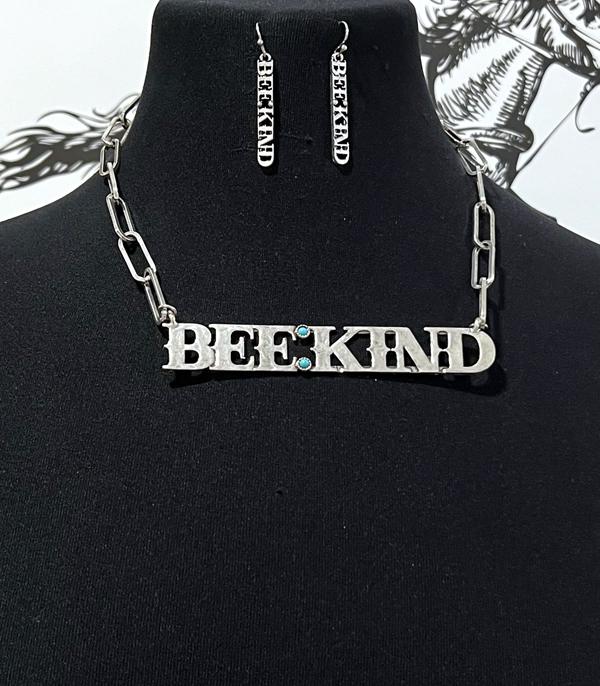 NECKLACES :: CHAIN WITH PENDANT :: Wholesale Tipi Brand Bee Kind Necklace Set