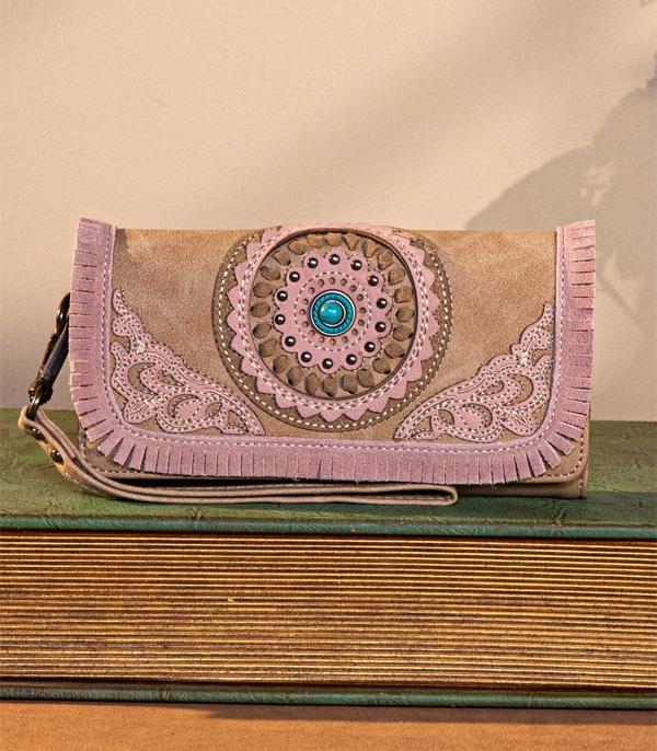 MONTANAWEST BAGS :: WALLETS I SMALL ACCESSORIES :: Wholesale Montana West Embroidered Concho Wallet