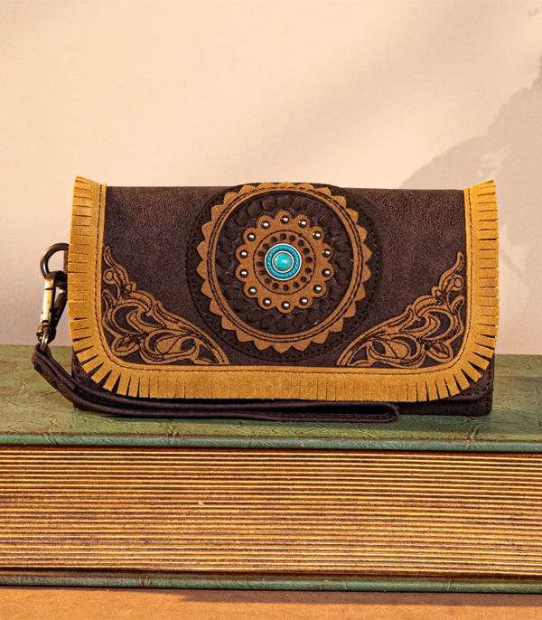 MONTANAWEST BAGS :: WALLETS I SMALL ACCESSORIES :: Wholesale Montana West Embroidered Concho Wallet