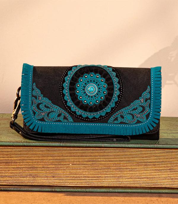 MONTANAWEST BAGS :: WALLETS I SMALL ACCESSORIES :: Wholesale Montana West Embroidered Concho Wallet