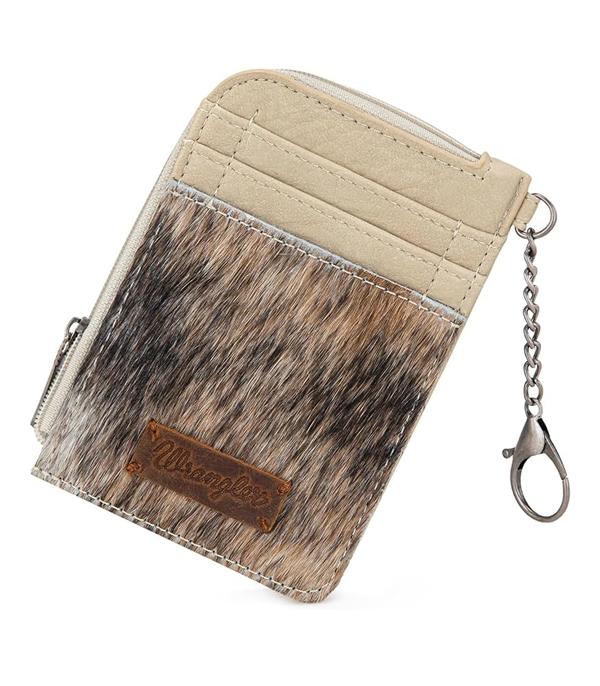 MONTANAWEST BAGS :: WALLETS I SMALL ACCESSORIES :: Wholesale Wrangler Cowhide Mini Zip Card Case