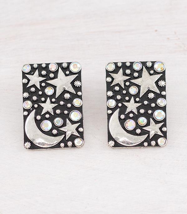 EARRINGS :: WESTERN POST EARRINGS :: Wholesale Tipi Brand Rhinestone Star Earrings