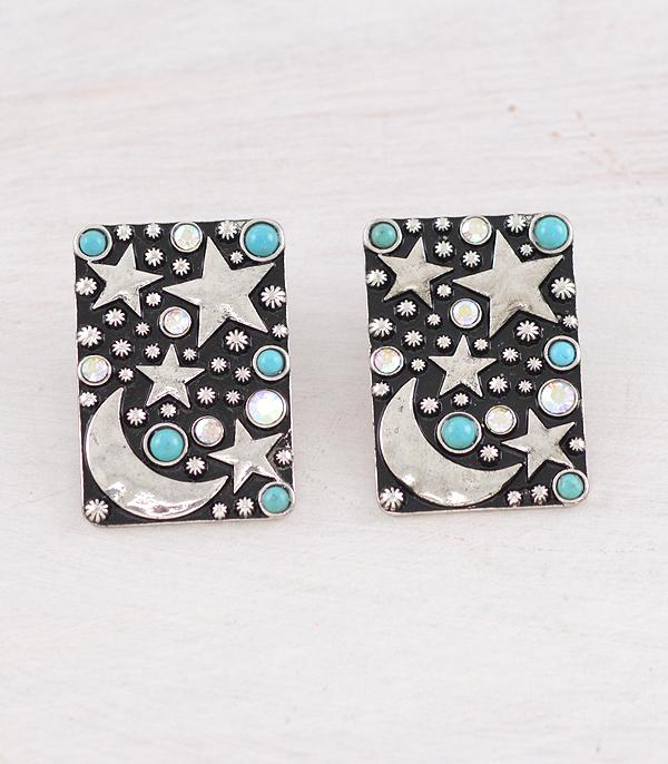 EARRINGS :: WESTERN POST EARRINGS :: Wholesale Western Rhinestone Star Earrings