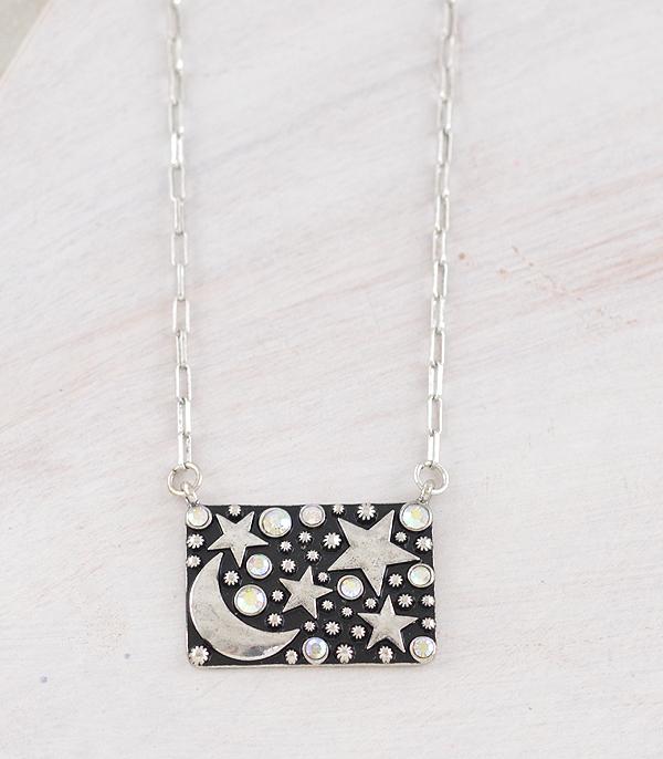 NECKLACES :: CHAIN WITH PENDANT :: Wholesale Western Moon Star Pendant Necklace