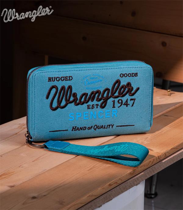 MONTANAWEST BAGS :: WALLETS I SMALL ACCESSORIES :: Wholesale Vintage Wrangler Canvas Zip Wallet