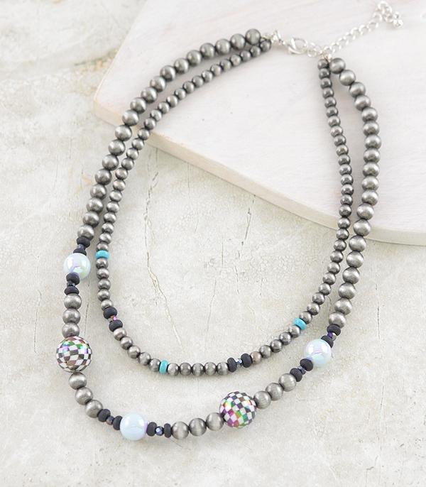 NECKLACES :: WESTERN LONG NECKLACES :: Wholesale Western Navajo Pearl Bead Necklace