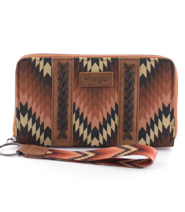 MONTANAWEST BAGS :: WALLETS I SMALL ACCESSORIES :: Wholesale Wrangler Southwestern Print Wallet