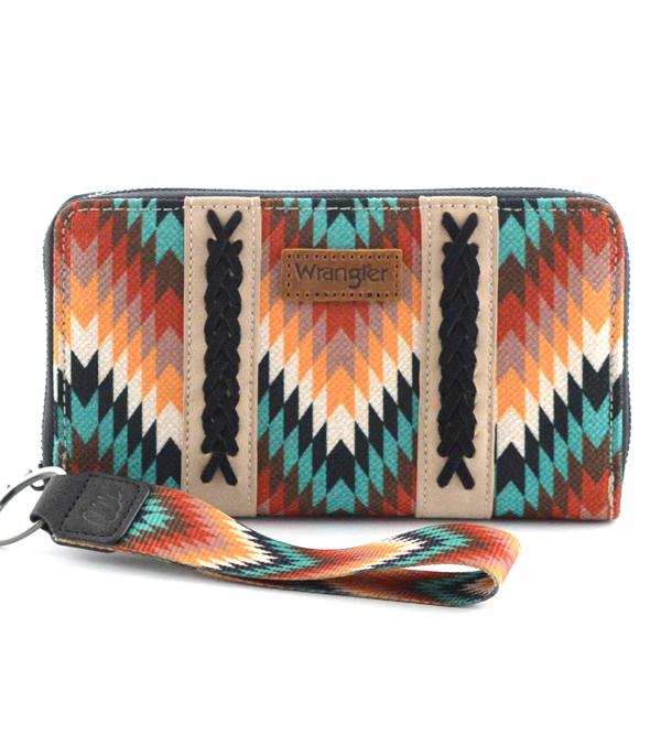 MONTANAWEST BAGS :: WALLETS I SMALL ACCESSORIES :: Wholesale Wrangler Southwestern Print Wallet