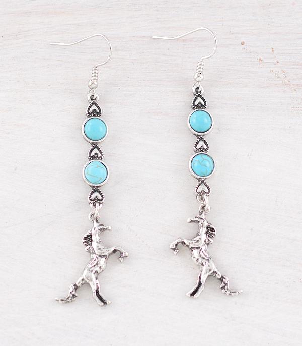 EARRINGS :: WESTERN HOOK EARRINGS :: Wholesale Western Horse Drop Earrings