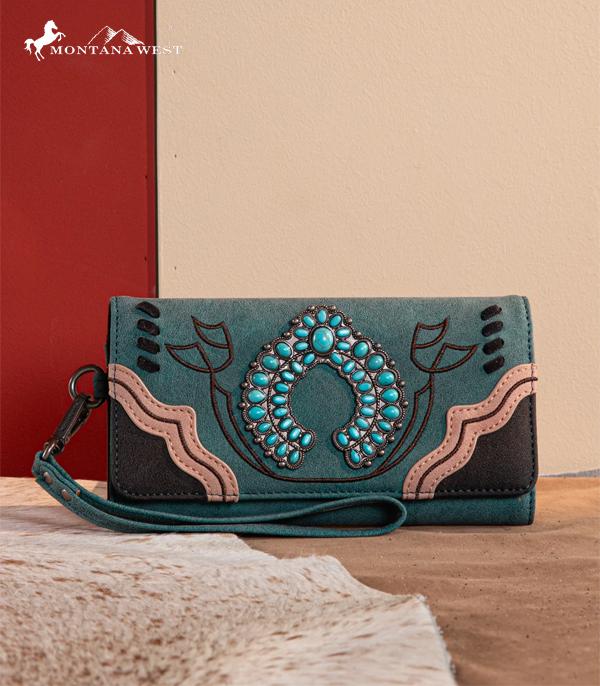 MONTANAWEST BAGS :: WALLETS I SMALL ACCESSORIES :: Wholesale Squash Blossom Concho Wallet