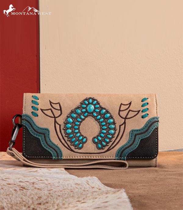 MONTANAWEST BAGS :: WALLETS I SMALL ACCESSORIES :: Wholesale Squash Blossom Concho Wallet