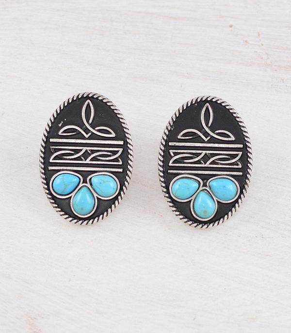 EARRINGS :: WESTERN POST EARRINGS :: Wholesale Western Boot Stitch Earrings