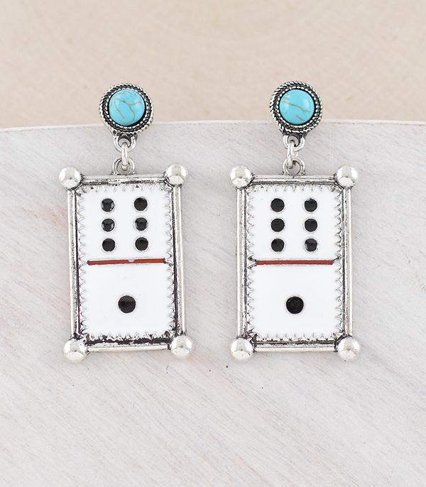 EARRINGS :: TRENDY EARRINGS :: Wholesale Western Dice Earrings