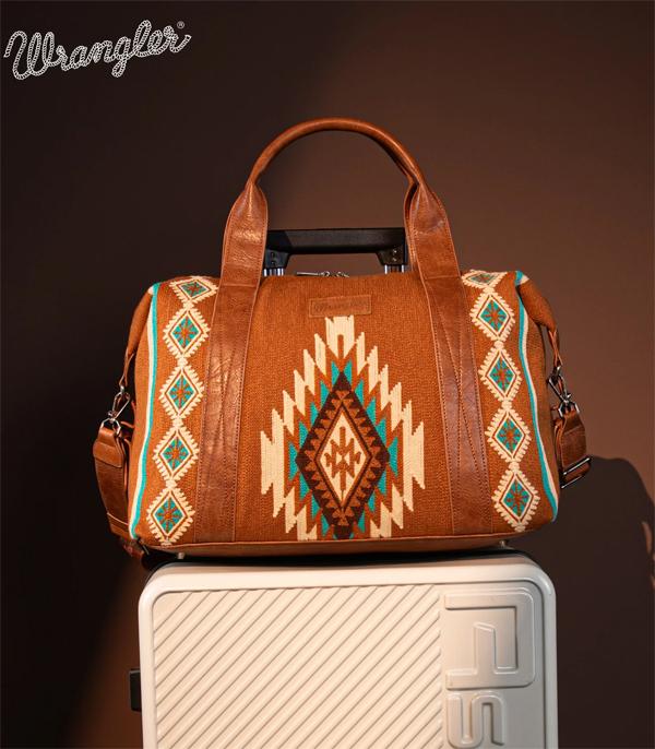 WRANGLER BRAND BAGS :: TOTE /BACKPACK :: Wholesale Wrangler Southwestern Print Duffle Bag