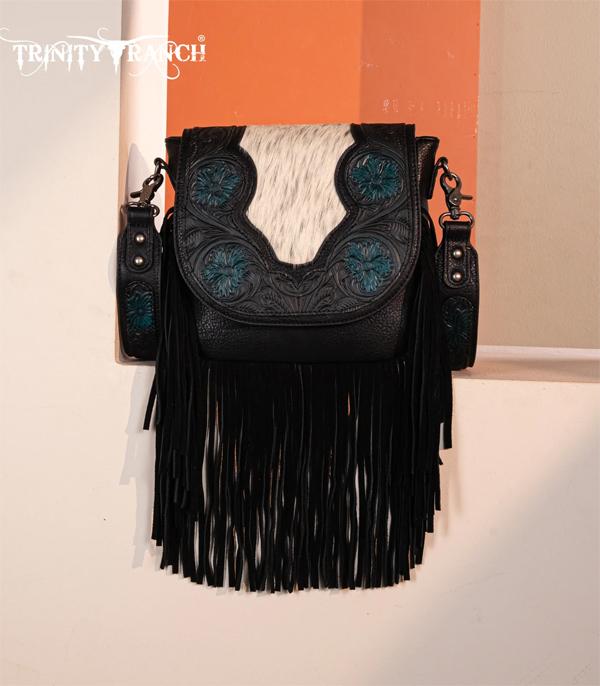 New Arrival :: Wholesale Trinity Ranch Tooled Cowhide Crossbody 