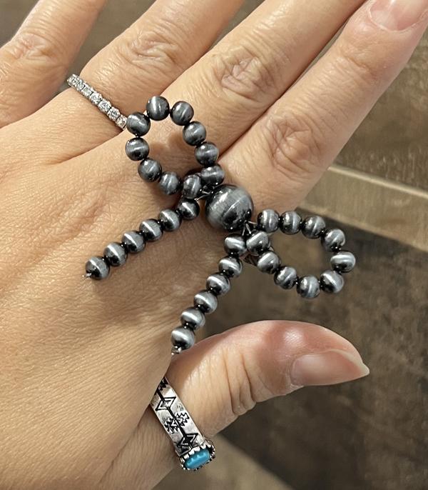 RINGS :: Wholesale Western Navajo Pearl Bow Ring