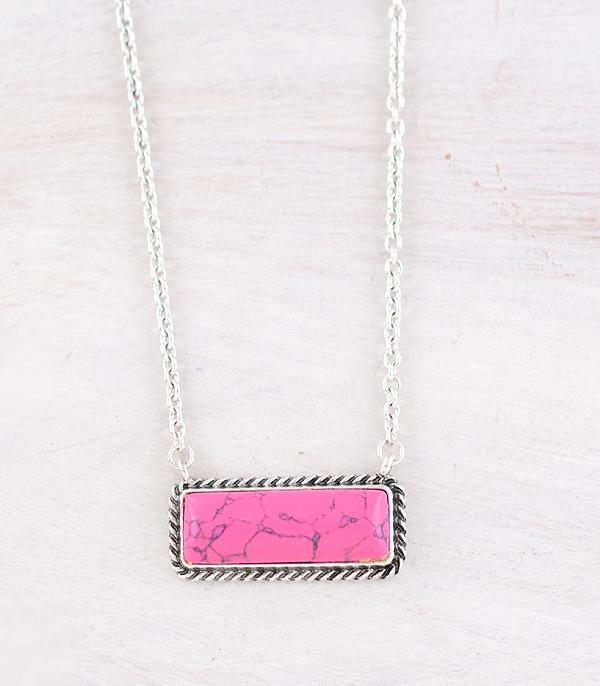 New Arrival :: Wholesale Western Semi Stone Bar Necklace