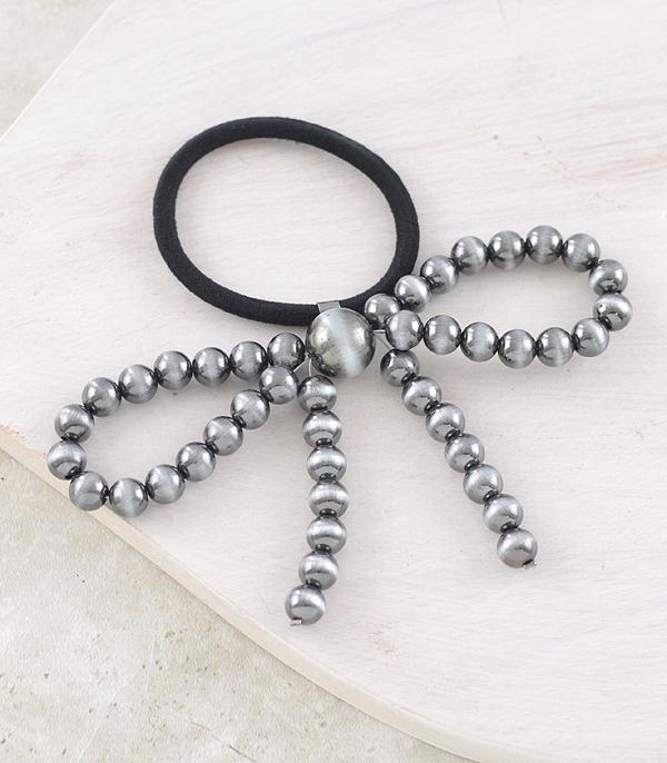 New Arrival :: Wholesale Navajo Pearl Bow Ponytail Holder