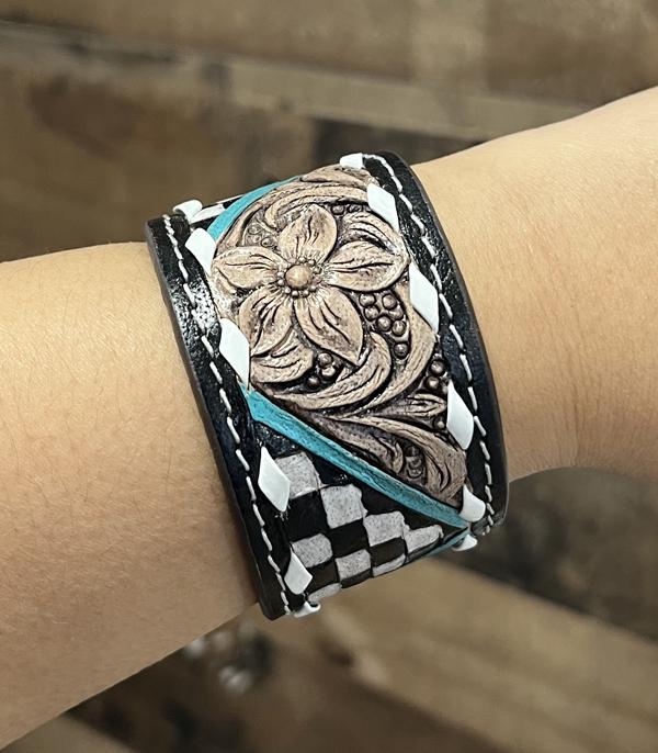 WHAT'S NEW :: Wholesale Western Leather Tooling Bracelet