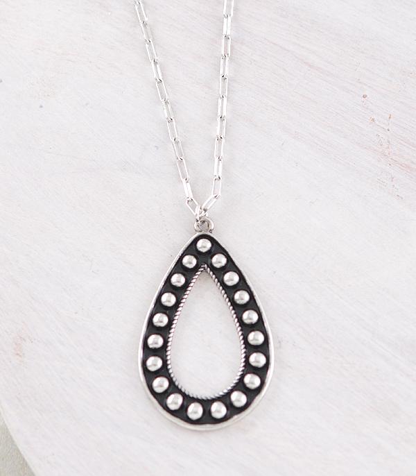 New Arrival :: Wholesale Western Teardrop Concho Necklace