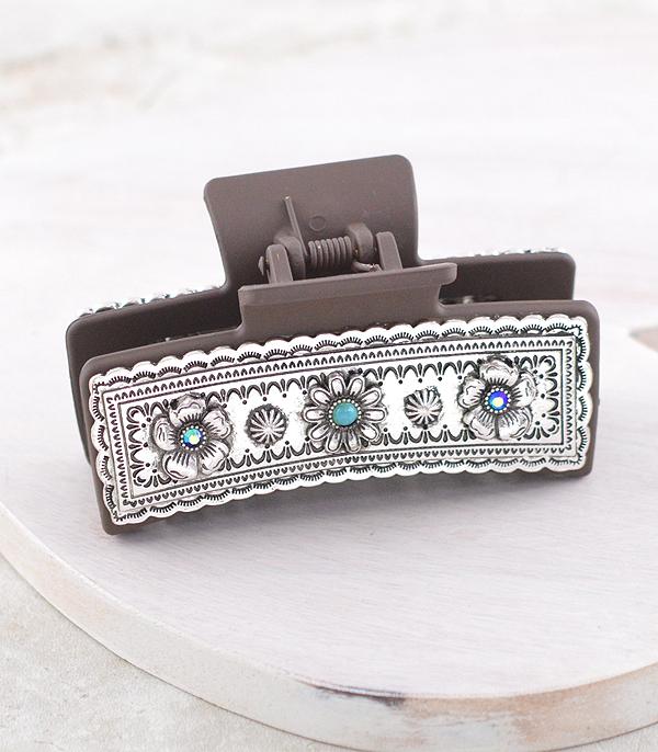 HATS I HAIR ACC :: HAIR ACCESSORIES :: Wholesale Western Concho Hair Claw Clip