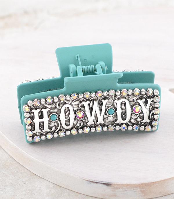 HATS I HAIR ACC :: HAIR ACCESSORIES :: Wholesale Western Howdy Hair Claw Clip