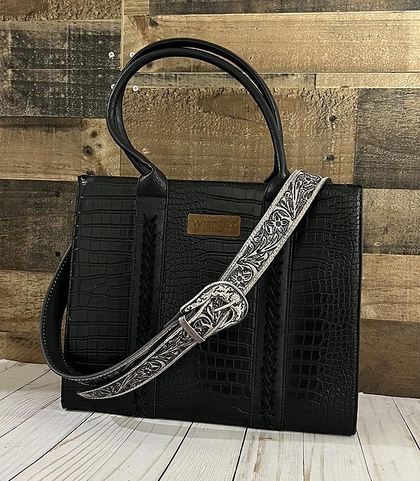HANDBAGS :: WALLETS | SMALL ACCESSORIES :: Wholesale Leather Tooling Buckle Purse Strap