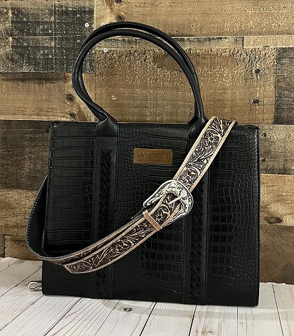 HANDBAGS :: WALLETS | SMALL ACCESSORIES :: Wholesale Leather Tooling Buckle Purse Strap