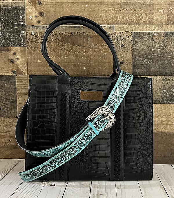 HANDBAGS :: WALLETS | SMALL ACCESSORIES :: Wholesale Leather Tooling Buckle Purse Strap