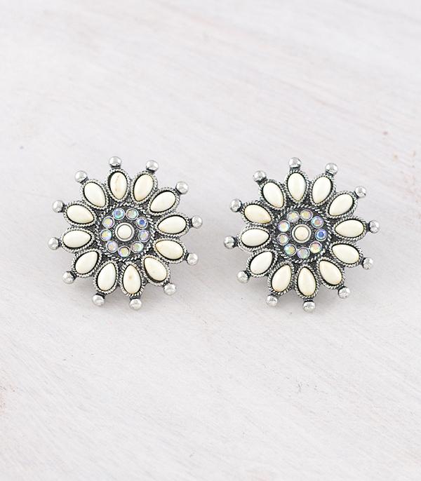 WHAT'S NEW :: Wholesale Western Howlite Concho Earrings
