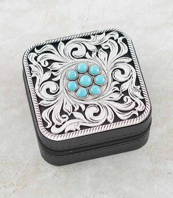 New Arrival :: Wholesale Turquoise Concho Mini Jewelry Case