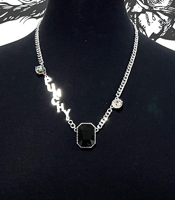 NECKLACES :: TRENDY :: Wholesale Western Punchy Glass Stone Necklace