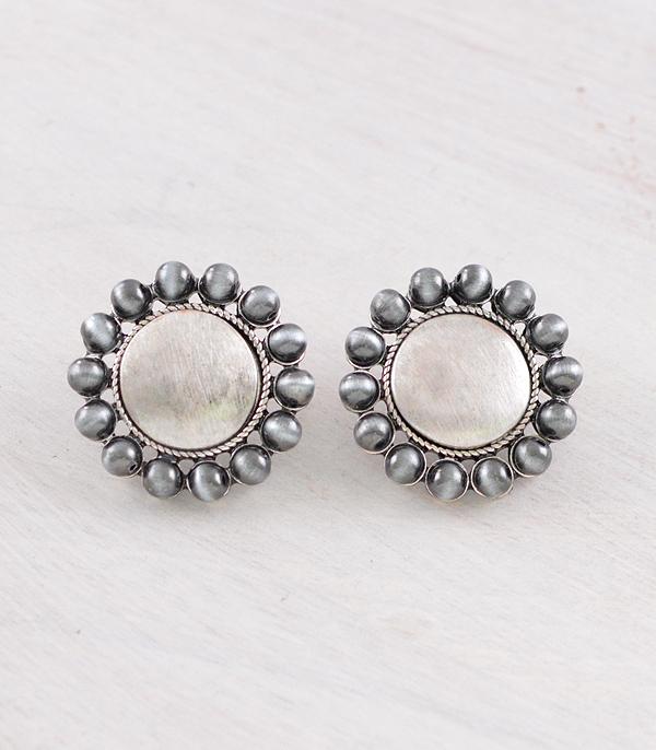 WHAT'S NEW :: Wholesale Western Concho Navajo Pearl Earrings