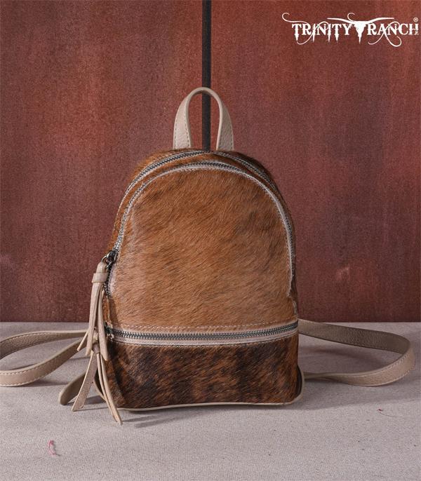 MONTANAWEST BAGS :: TRINITY RANCH BAGS :: Wholesale Trinity Ranch Cowhide Mini Backpack