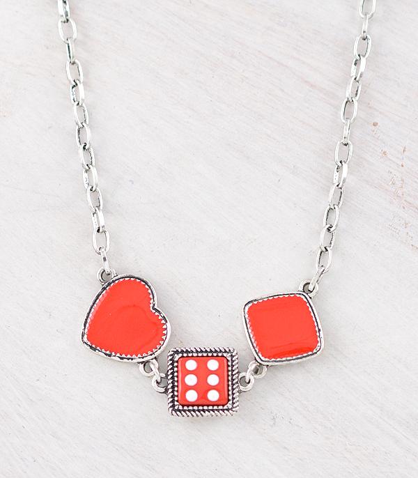 WHAT'S NEW :: Wholesale Ace of Heart Dice Necklace
