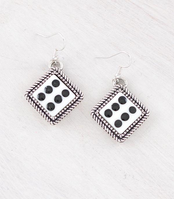 New Arrival :: Wholesale Western Dice Earrings