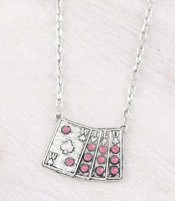 WHAT'S NEW :: Wholesale Western Wild Card Pendant Necklace