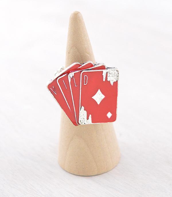 RINGS :: Wholesale Western Ace of Cards Ring