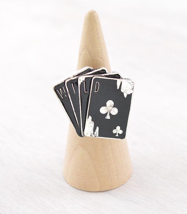RINGS :: Wholesale Western Ace of Cards Ring