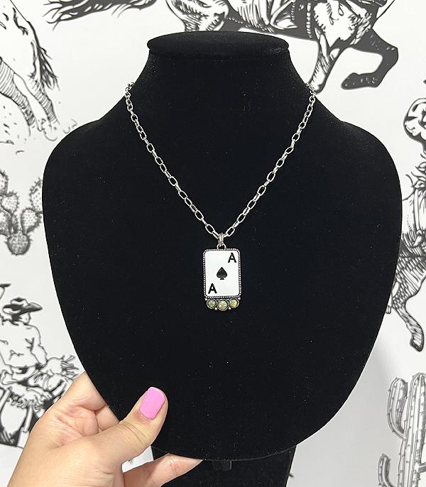 WHAT'S NEW :: Wholesale Western Ace Card Pendant Necklace
