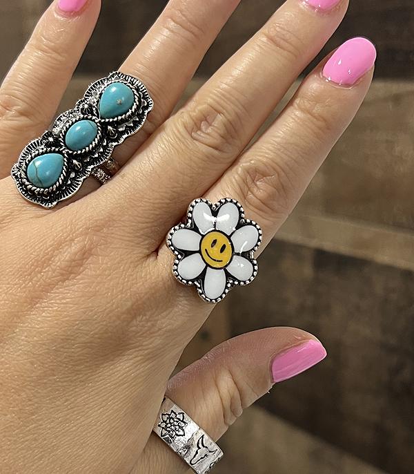 RINGS :: Wholesale Tipi Brand Happy Flower Ring