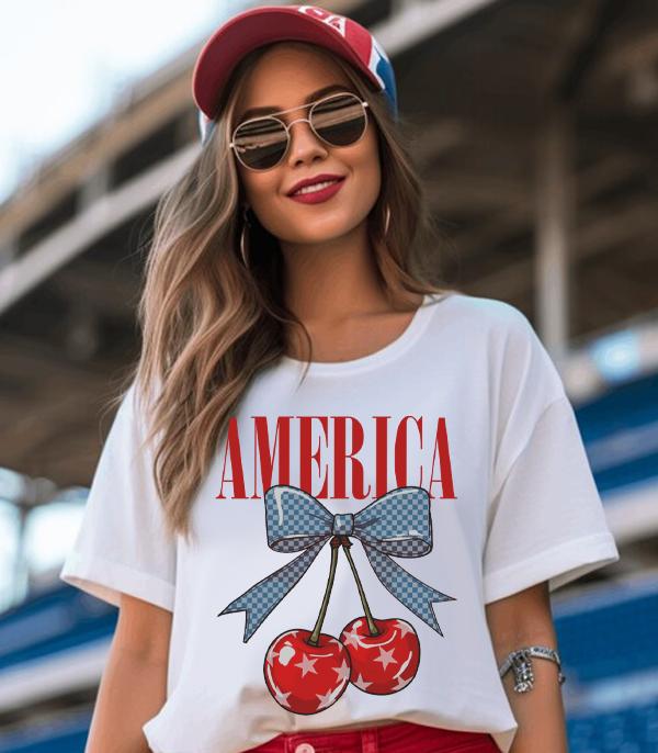 WHAT'S NEW :: Wholesale Comfort Colors America Cherry Bow Tshirt