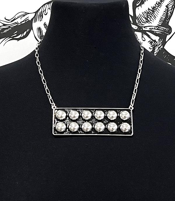 WHAT'S NEW :: Wholesale Western Bubble Concho Bar Necklace