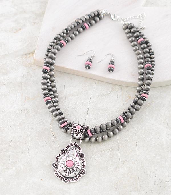 WHAT'S NEW :: Wholesale Western Teardrop Concho Necklace