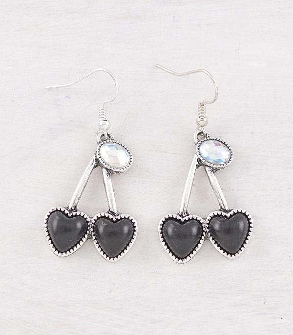 EARRINGS :: WESTERN HOOK EARRINGS :: Wholesale Western Cherry Turquoise Earrings