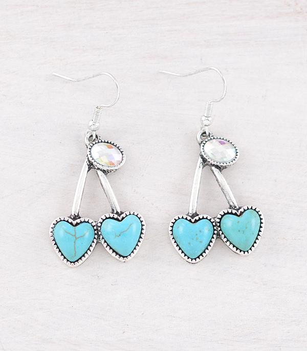 New Arrival :: Wholesale Western Cherry Turquoise Earrings