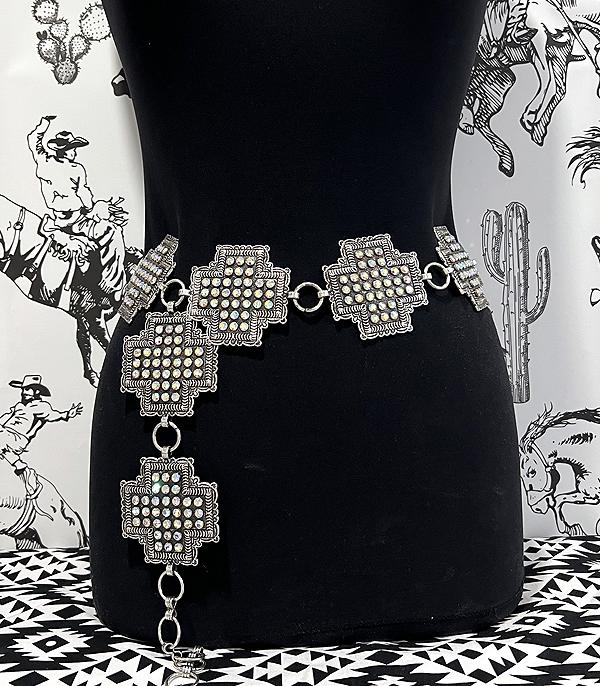 WHAT'S NEW :: Wholesale Western AB Stone Cross Concho Belt