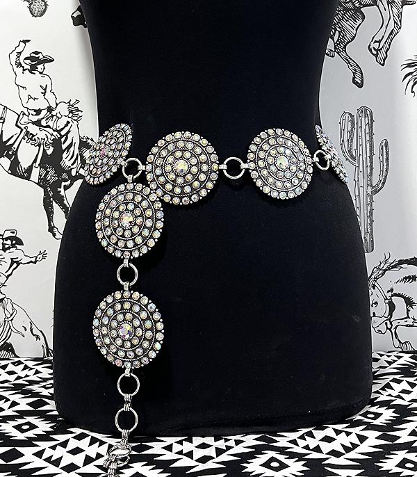 WHAT'S NEW :: Wholesale Western AB Stone Round Concho Belt
